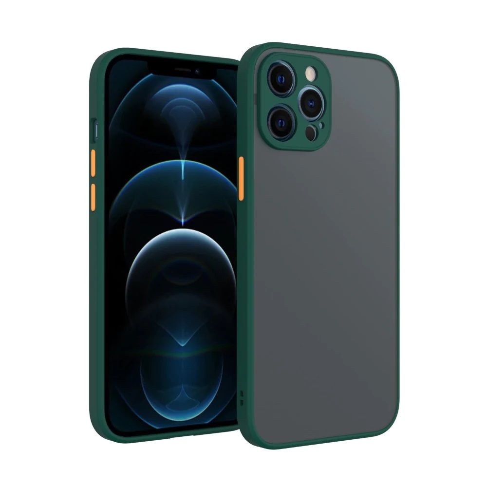 TPU Bumper with Translucent Back PC Case for iPhone 12 Series