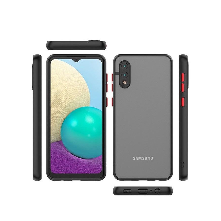 TPU Bumper with Translucent PC Back Phone Case Covers for Samsung A & M Series