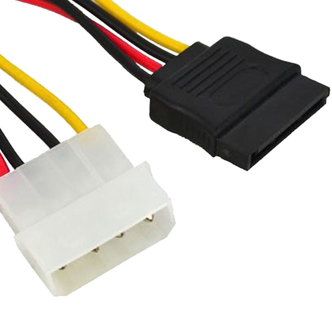 15-Pin SATA Male to 4-Pin Molex IDE Female Power Cable