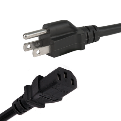 IEC-B to C13 AC Power Plug Cable