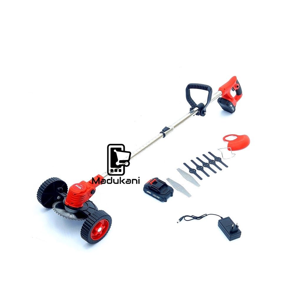 Lightweight Adjustable Rechargeable Cordless Brushcutter Mower with Wheels