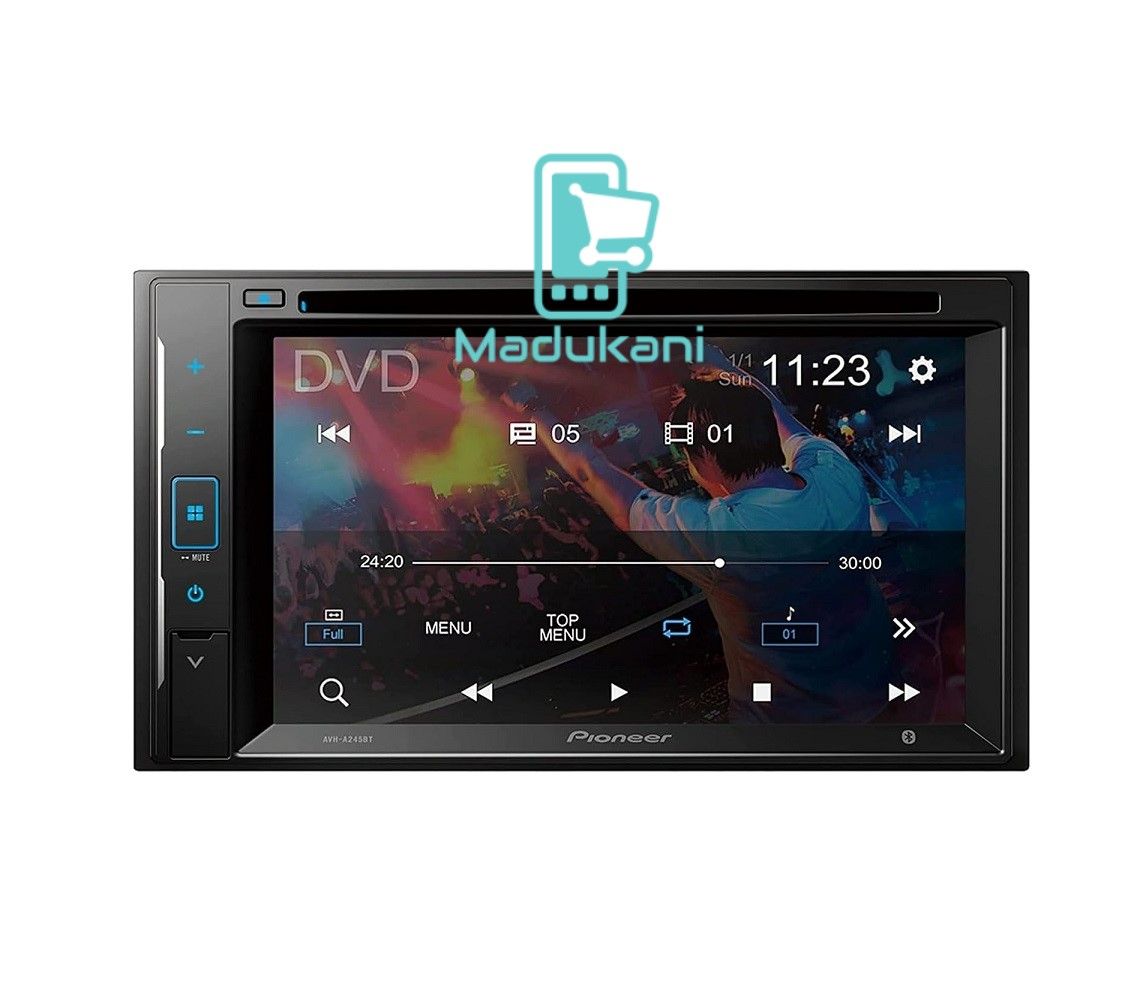Pioneer DMH-A245BT 2-DIN Car Digital Media AV Receiver with Bluetooth, iPhone, USB, Aux-in