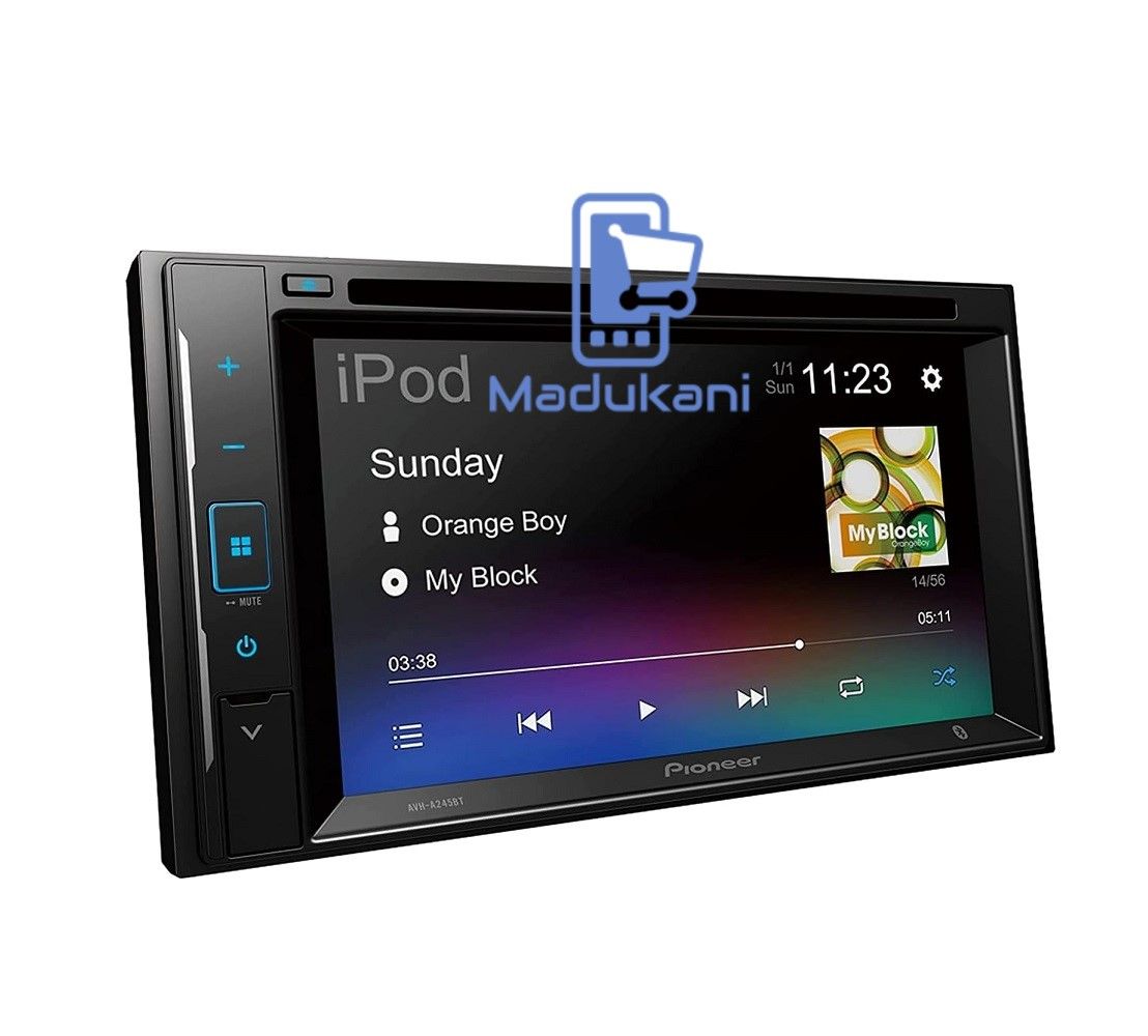 Pioneer DMH-A245BT 2-DIN Car Digital Media AV Receiver with Bluetooth, iPhone, USB, Aux-in