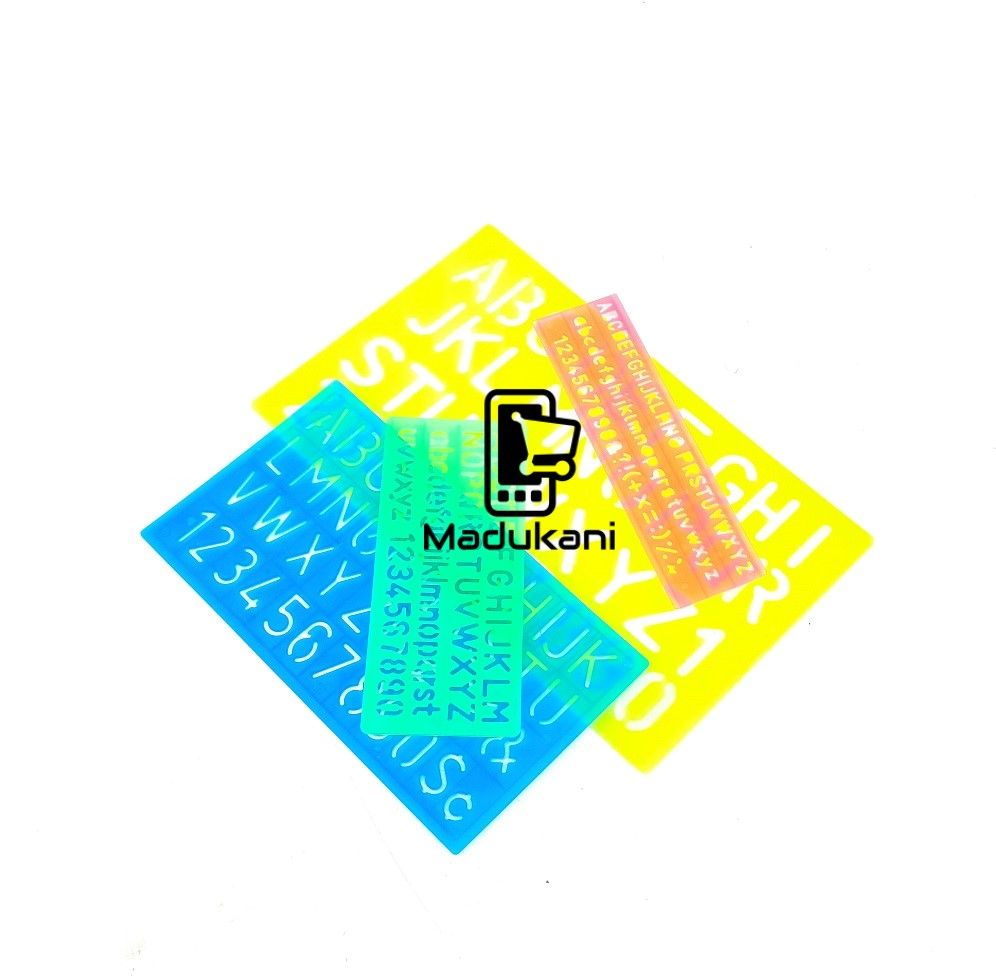 4PCS Numbers and Letters Stencil Set