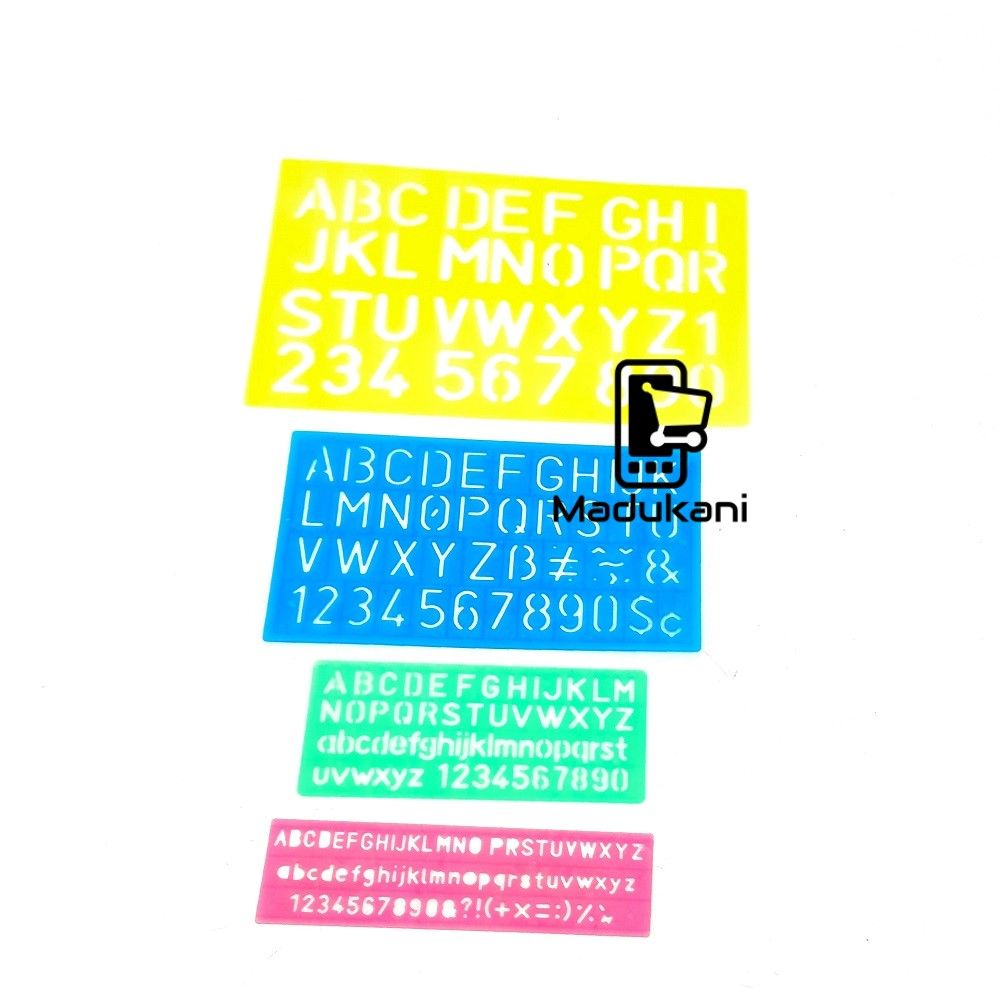 4PCS Numbers and Letters Stencil Set