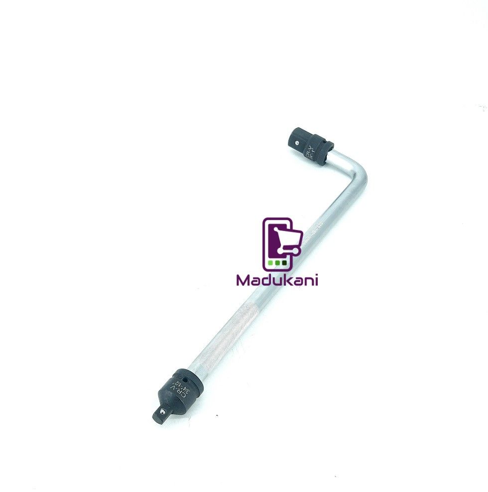 ¾ inch L Handle with ½ inch and 1 inch Impact Socket Wrench Adapters