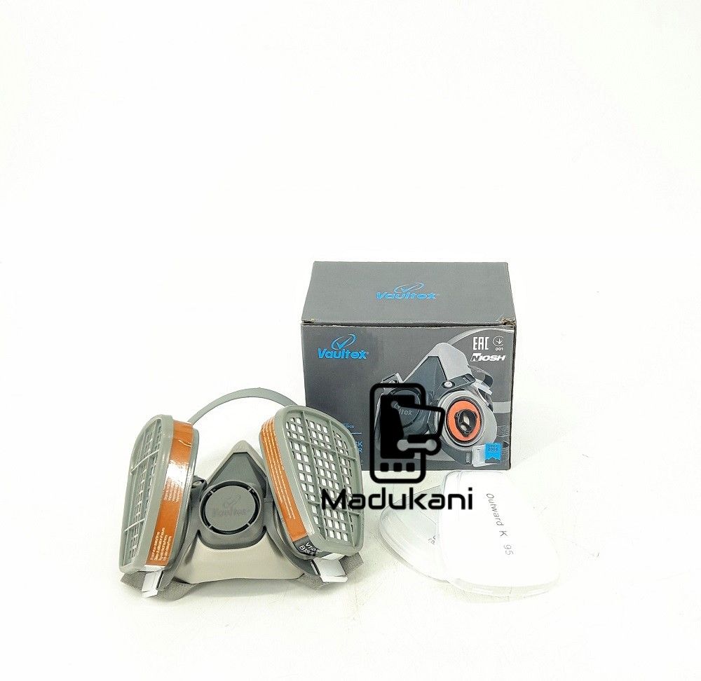 Vaultex 6200 KN95 Double Filter Chemical Respirator Dust and Gas Mask