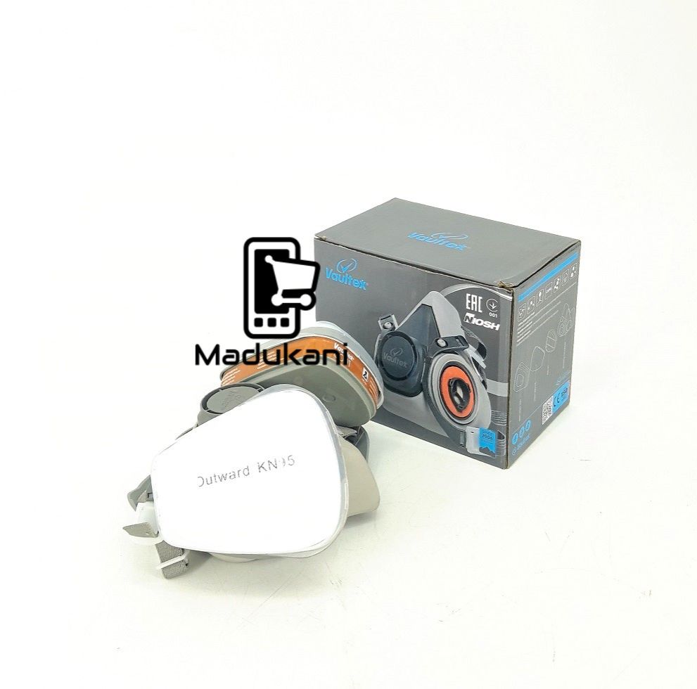 Vaultex 6200 KN95 Double Filter Chemical Respirator Dust and Gas Mask