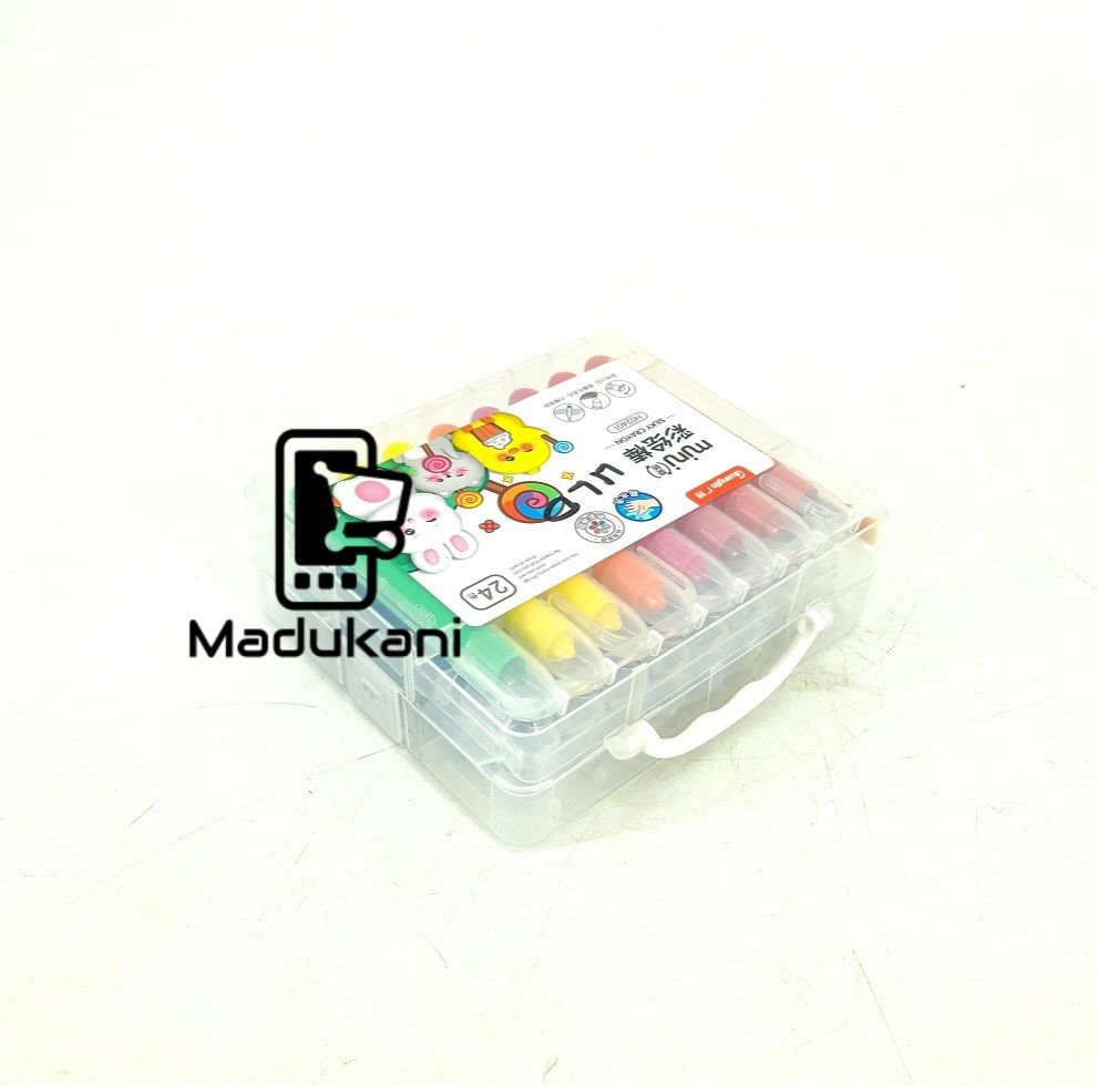 24 Colors Twistable Silky Soft Crayons in Lockable Container