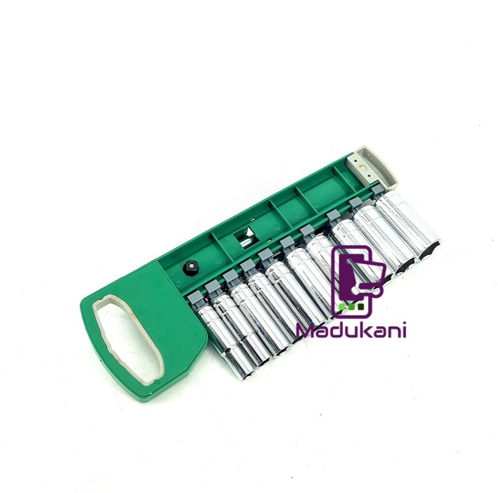 12PCS  ⅜ Inch Ratchet Deep Socket Box Spanner Set
