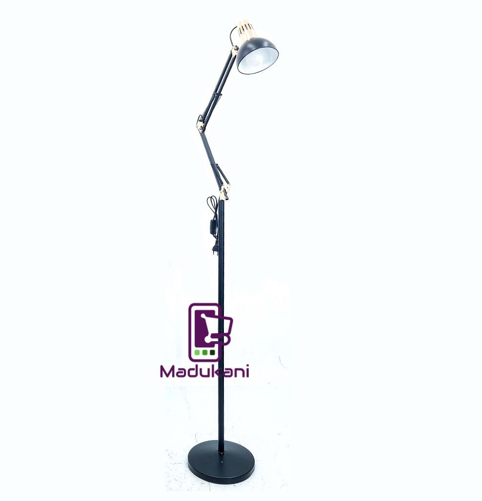 Retro Adjustable Swing Arm Floor Lamp with Switch