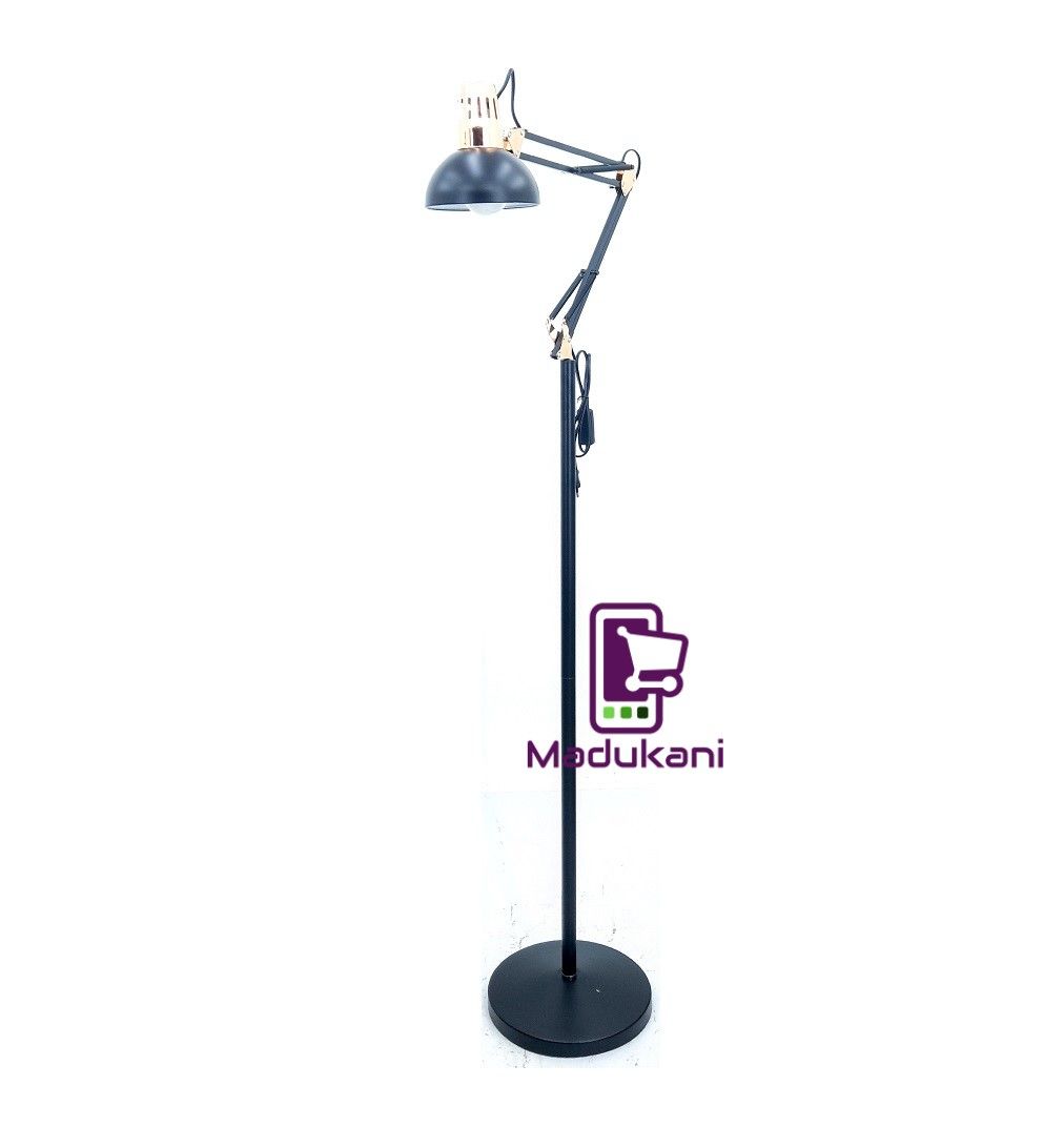 Retro Adjustable Swing Arm Floor Lamp with Switch