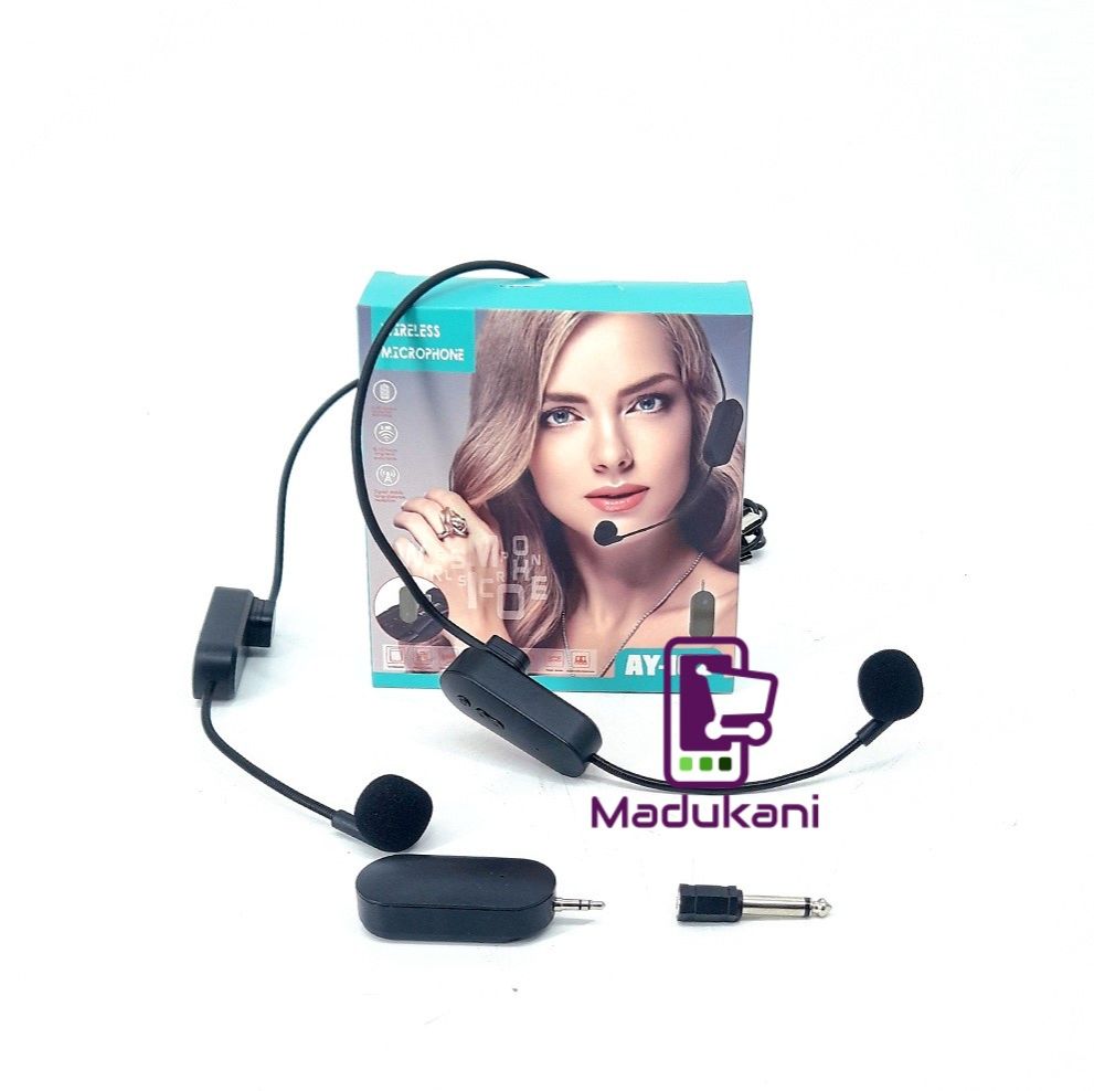 AY102 Rechargeable Wireless DUAL Head Microphone