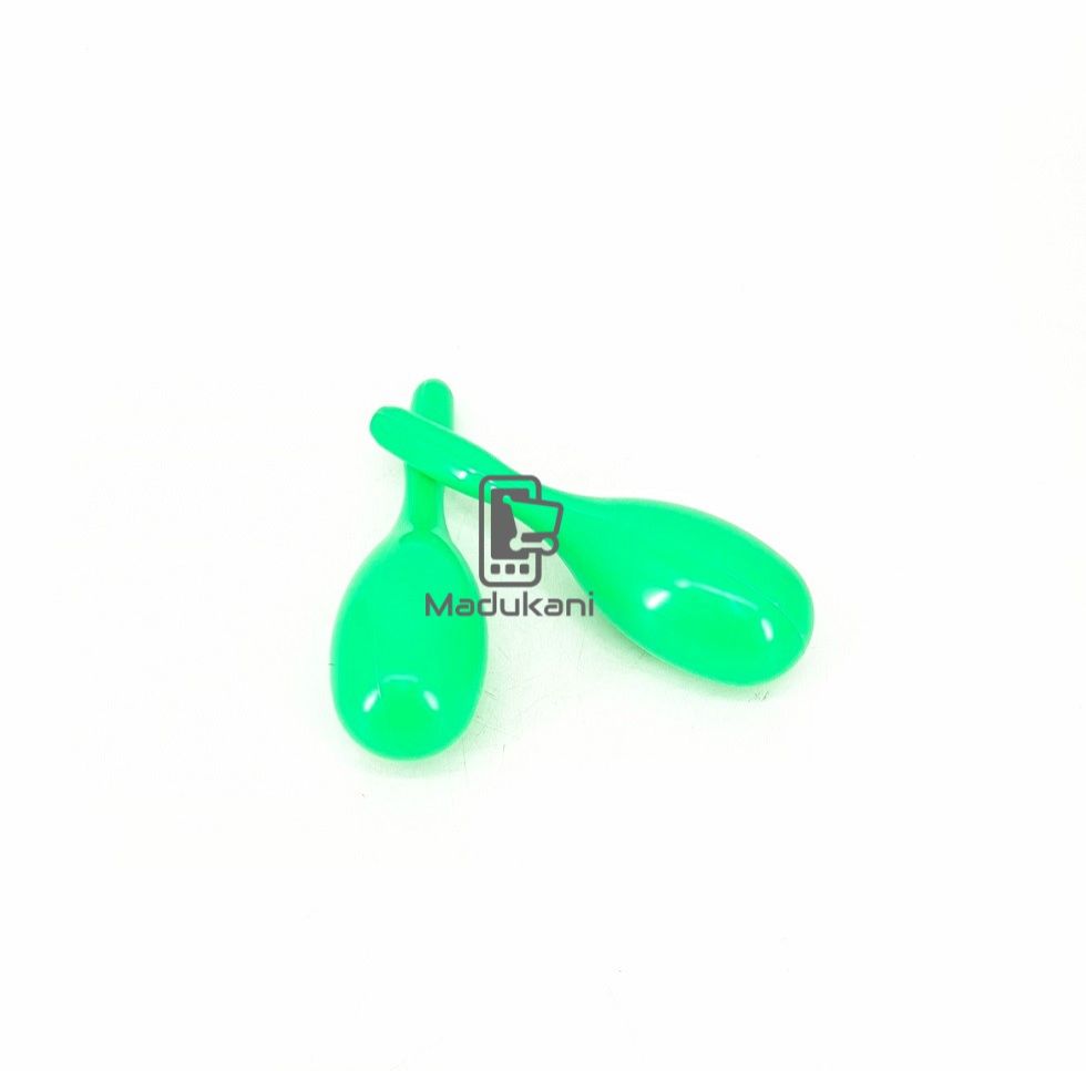 Green 20cm Full Size Plastic Maracas Percussion
