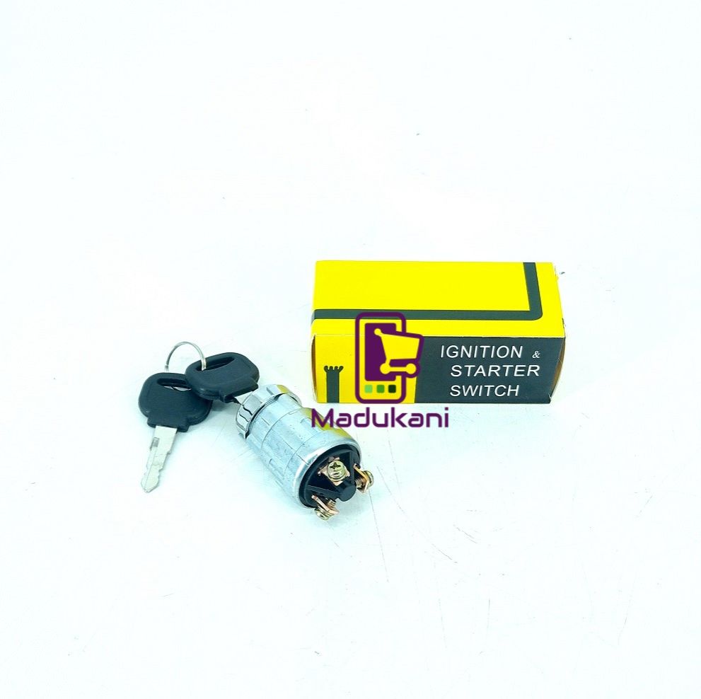 Ignition Starter Switch 3 Position 3 Connection Terminals with 2 Keys