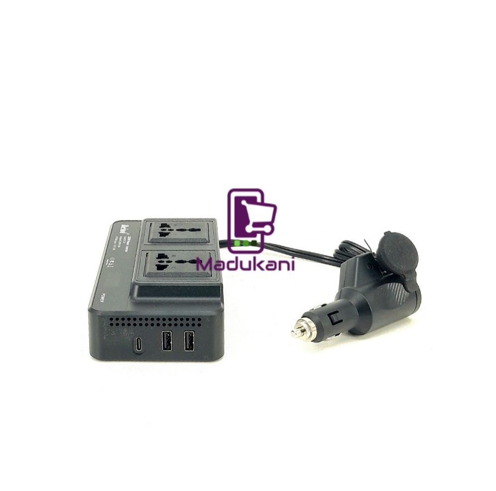 200W Car Power Inverter with 2 AC Outlets, 3 USB Quick Charge 3.0, LED Display
