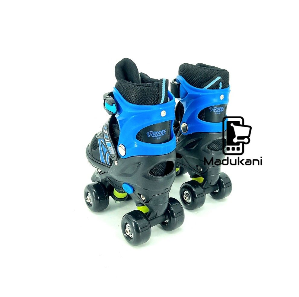 BLUE Size 28 to 31 Adjustable Kids Quad Skates Shoes Only