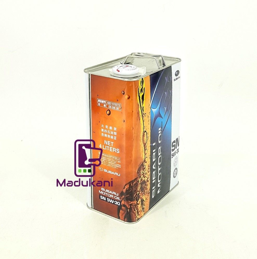 SUBARU Motor Oil SN SAE 5W 30 Fully Synthetic Engine Oil 4 Litres