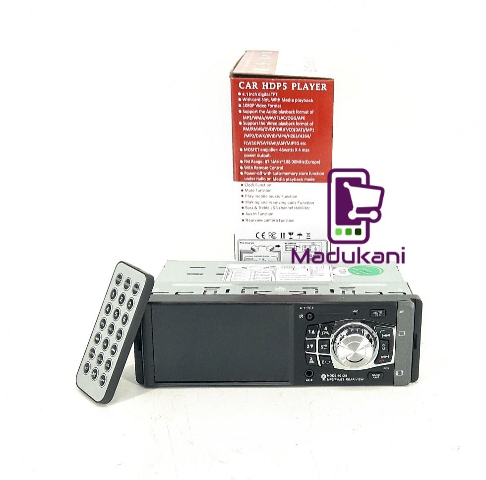 Multimedia Single Din Car Bluetooth FM Radio with 4.1 Inch Screen