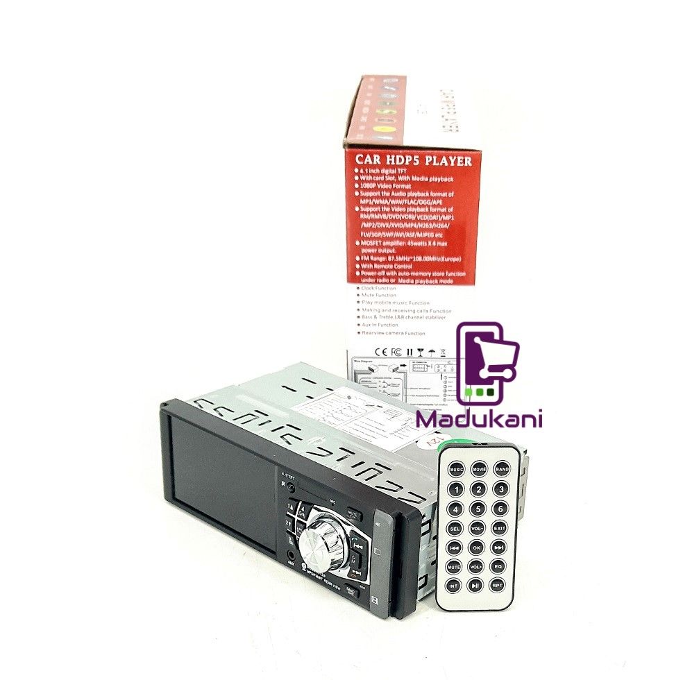 Multimedia Single Din Car Bluetooth FM Radio with 4.1 Inch Screen