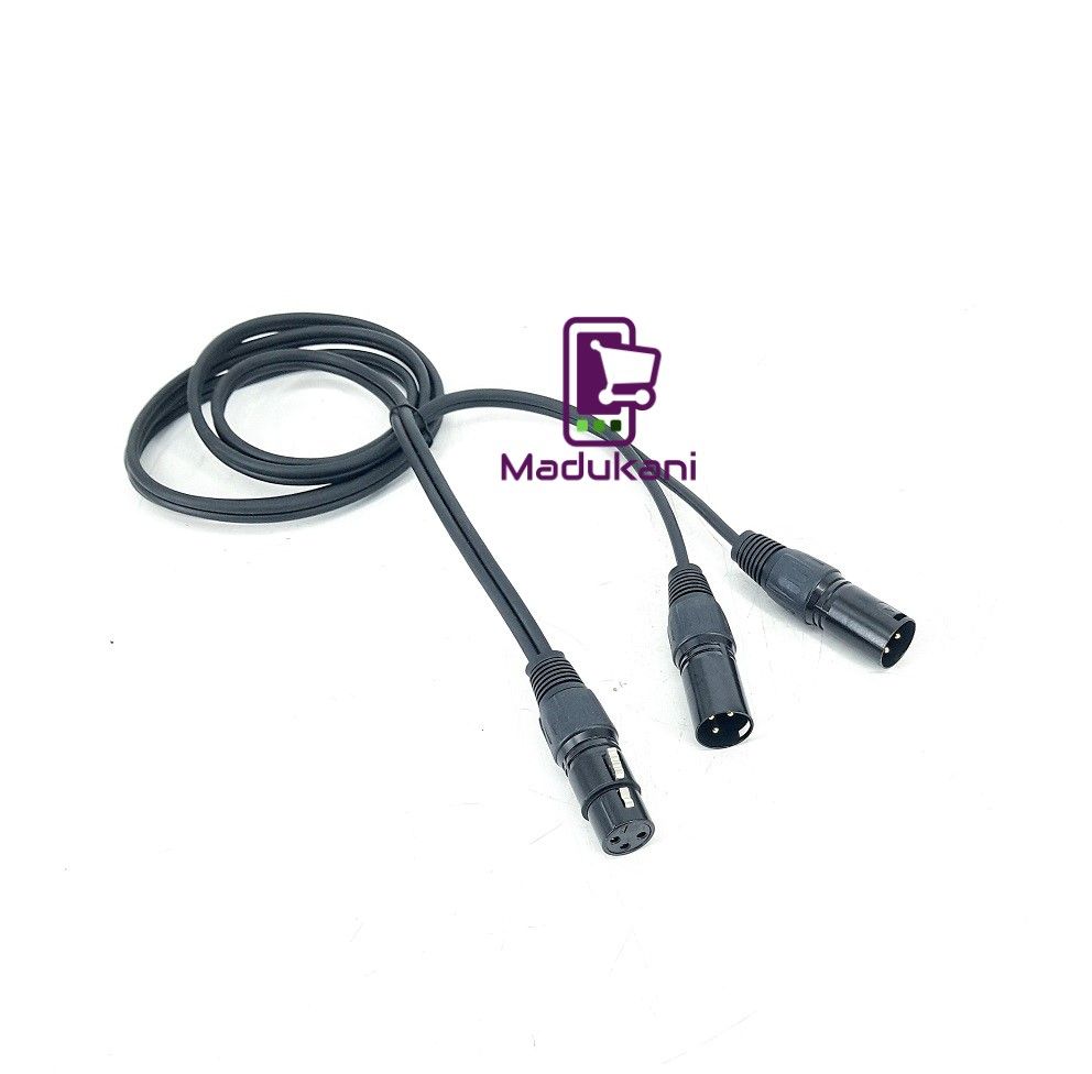 XLR Female to Dual XLR Male Y-Cable