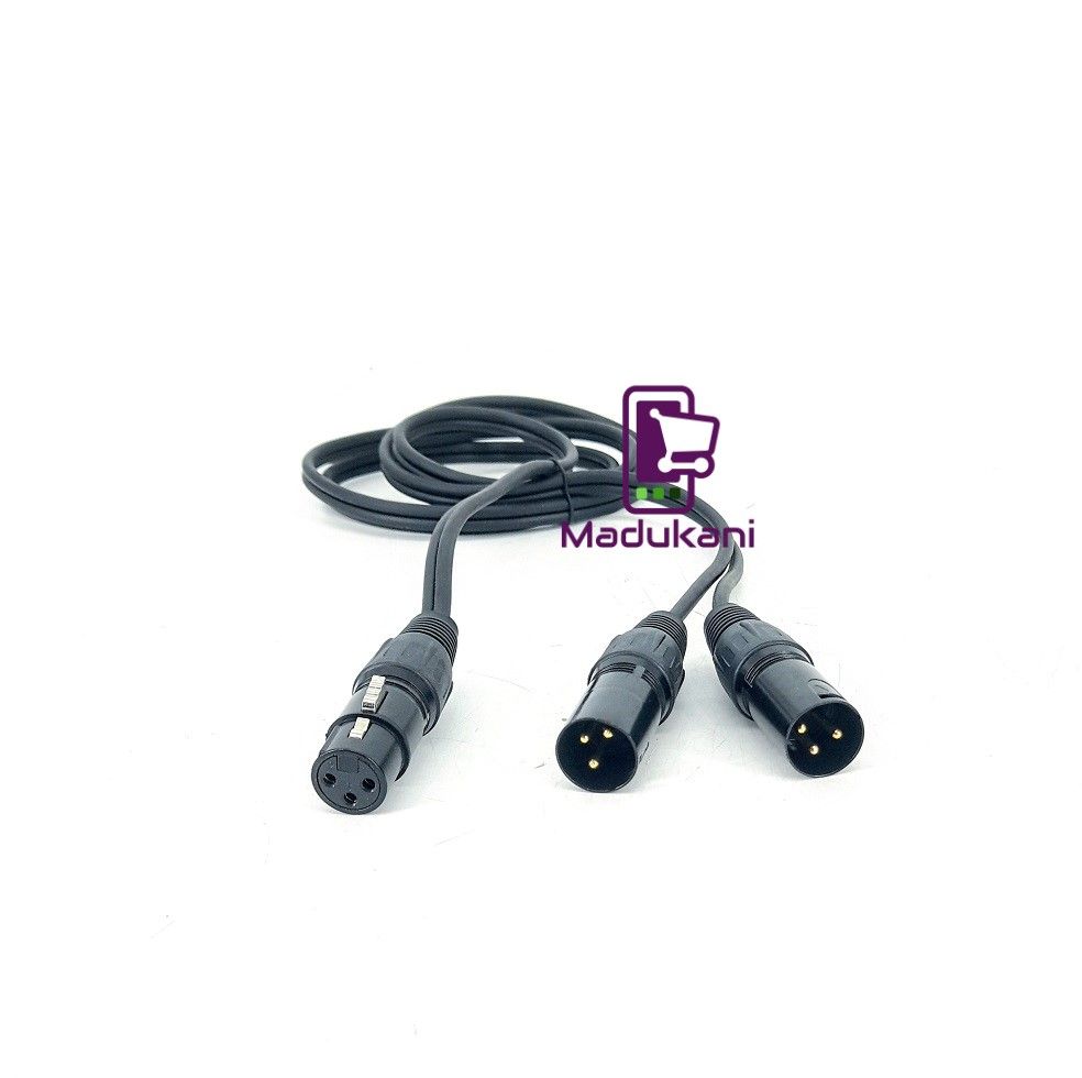 XLR Female to Dual XLR Male Y-Cable