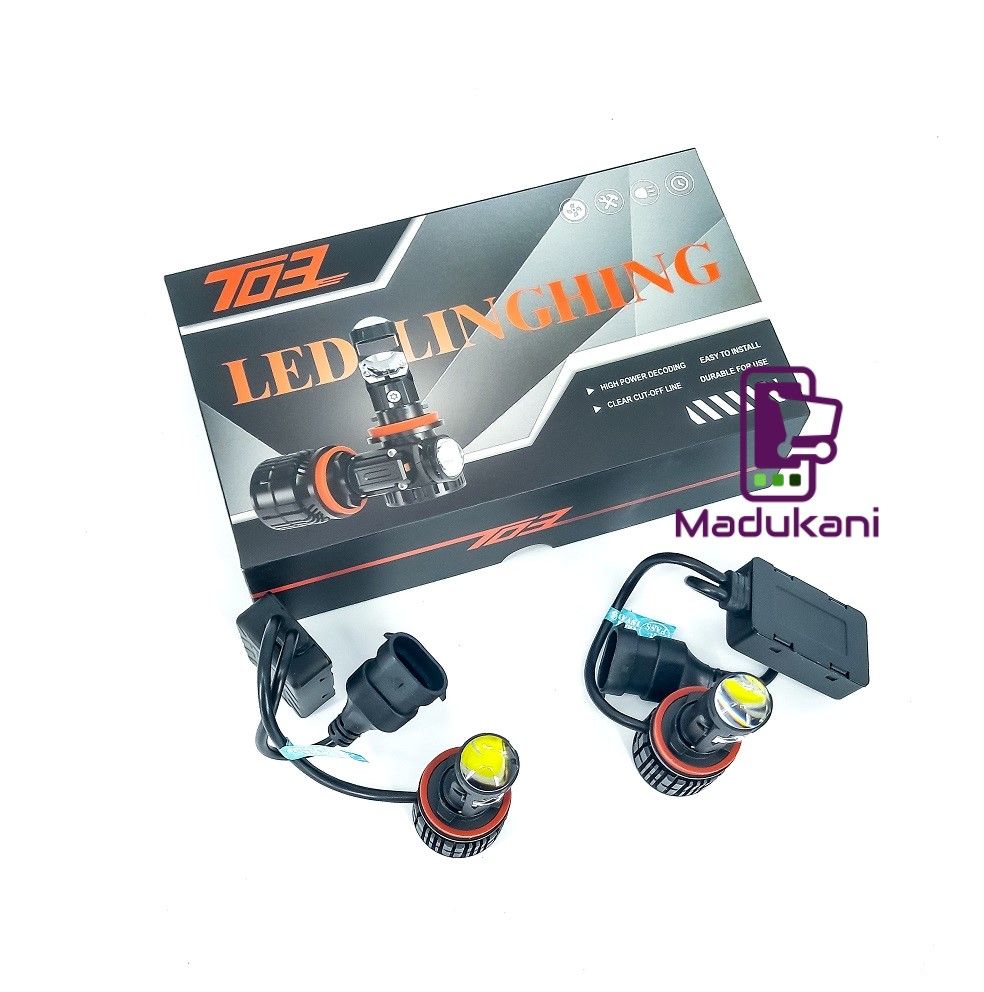 H11 High Power Mini Projector LED Bulbs, 16000 lumens, 90W, 6000K