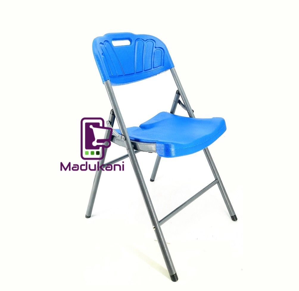 Blue Comfortable Heavy Duty Folding Chair with Steel Frame