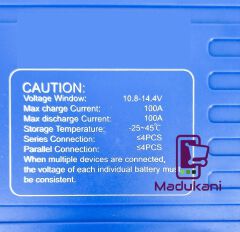 12.8V 100AH BMS100A Deep Cycle Solar Lithium Battery