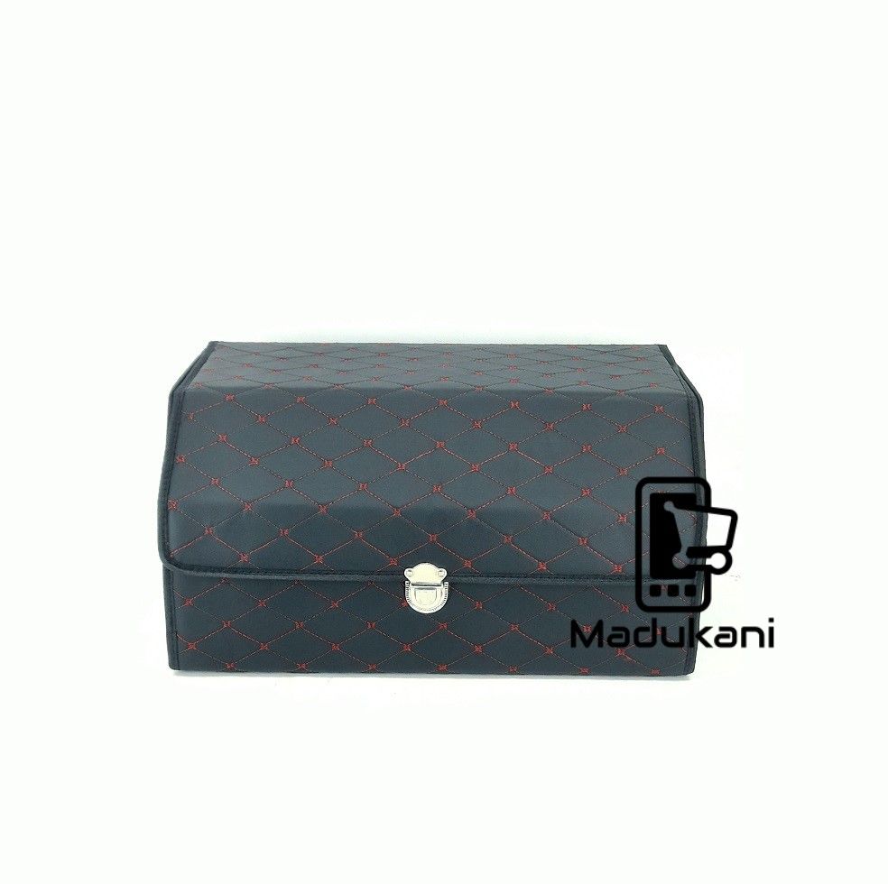 Flip Top PU Leather Trunk Boot Organizer for Cars