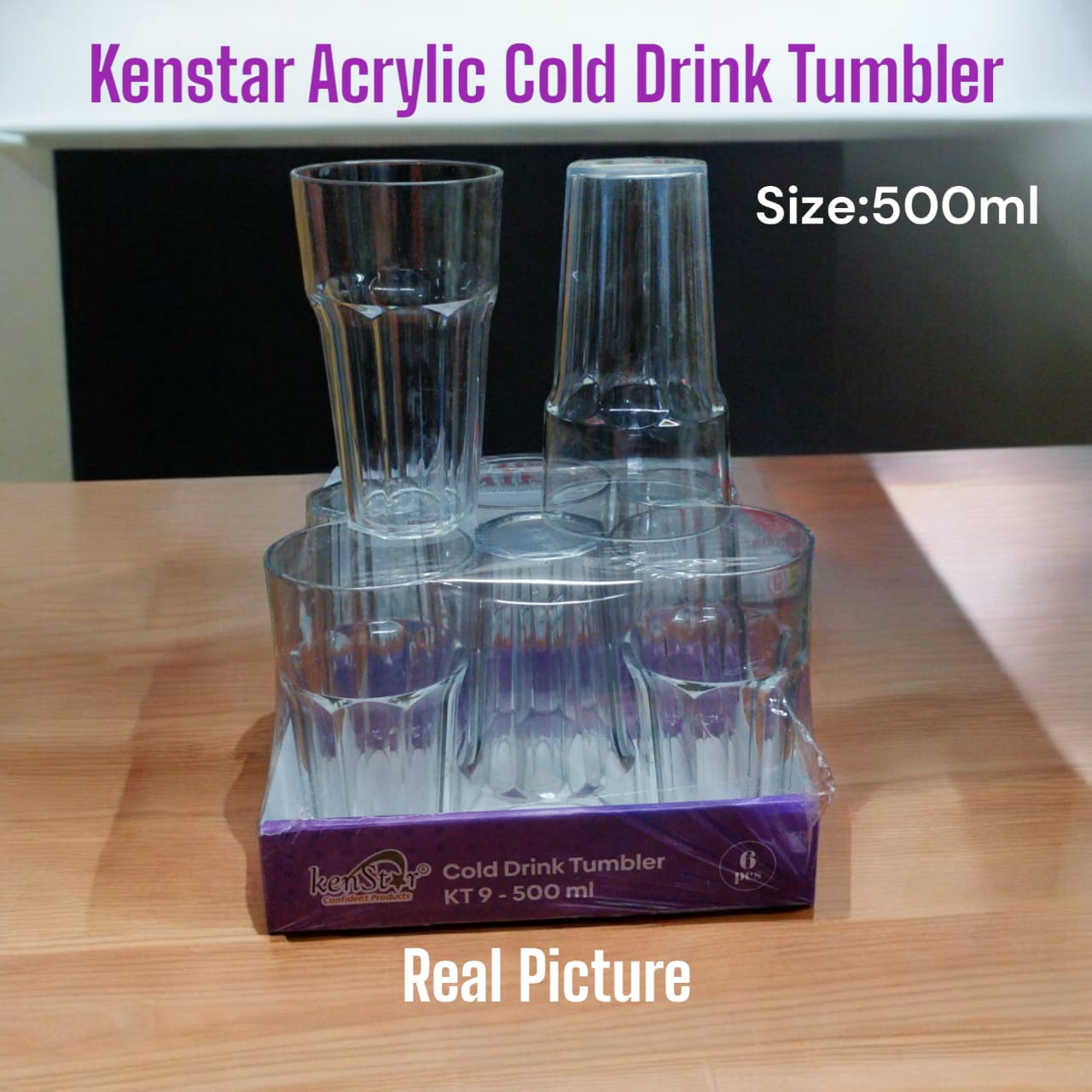 💎 LIMITED STOCK OFFER 💎 - 6Pcs High Quality KT9 Kenstar Acrylic Cold Drink Tumbler 500ml At Affordable price and of very high quality
