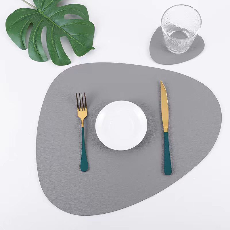 [ GRAB IT AT LOW PRICE+ ADDED OFFERS 🤩🤩✨ !!! ] 12pcs Brand New Very Quality Affordable  Leather table mats (6pcs tablemats & 6pcs coaster )