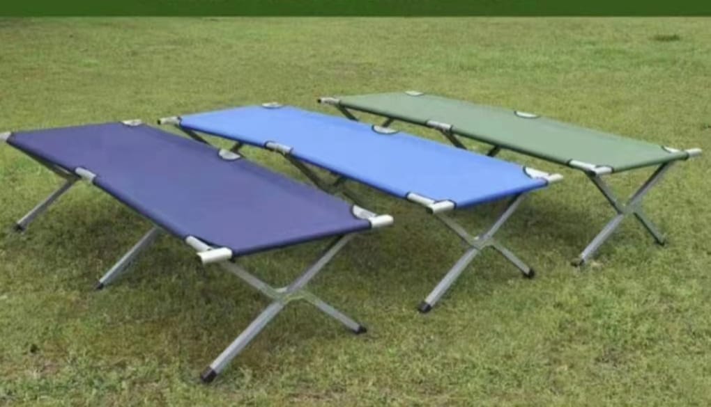 [ MAKES IT EASY AND SAVES COSTS 🤩🤩✨ !!! ]  1PC CLASSY HIGH QUALITY  & COMFORTABLE FOLDABLE CAMPING BED AT BES PRICE