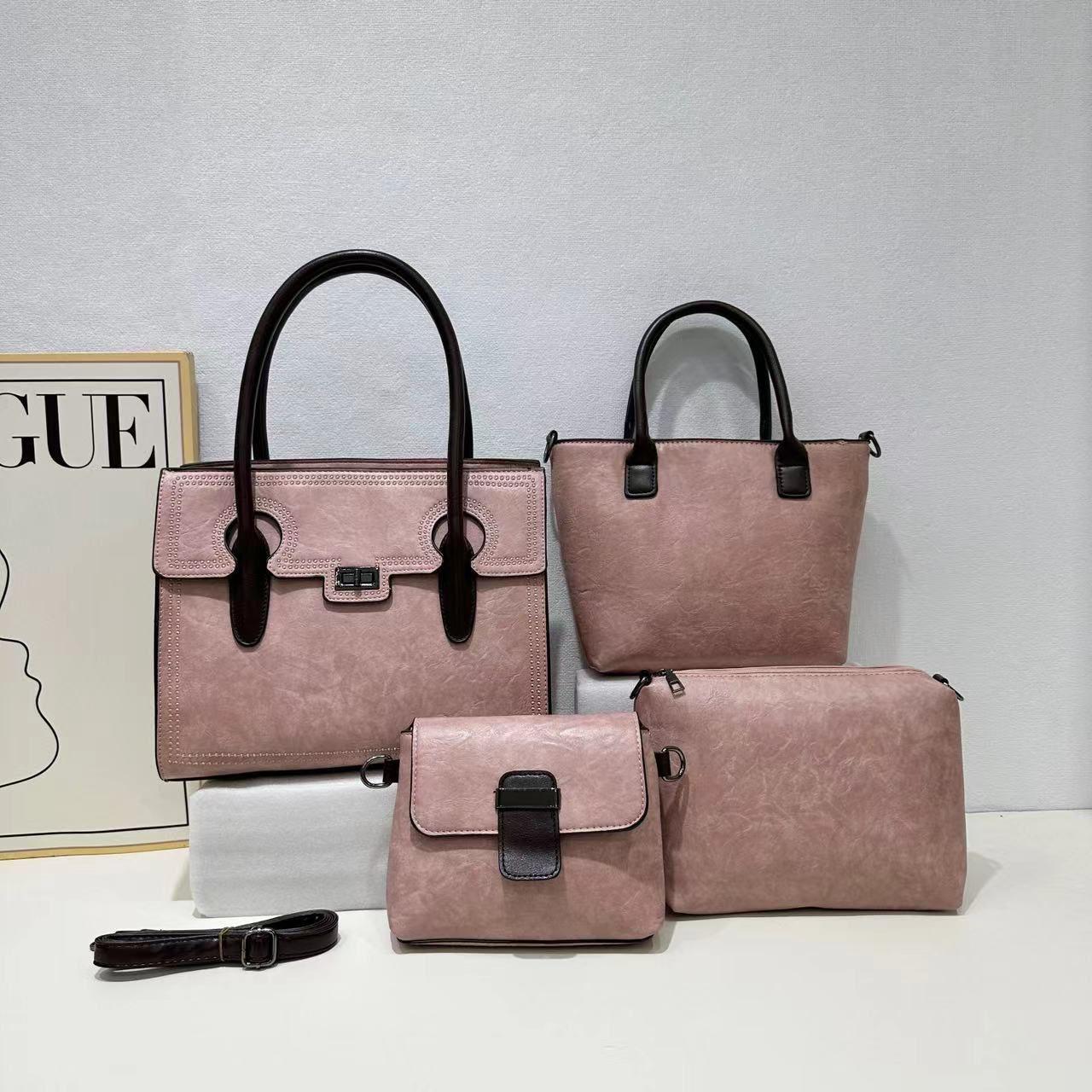 [ ❤EMBRACE THE LATEST TREND 🤩🤩✨ !!! ]  4 IN 1   Brand New High Quality Stylish and Luxurious Comfortable Ladies Handbag ..Designed With Durability and Functionality ✔👌