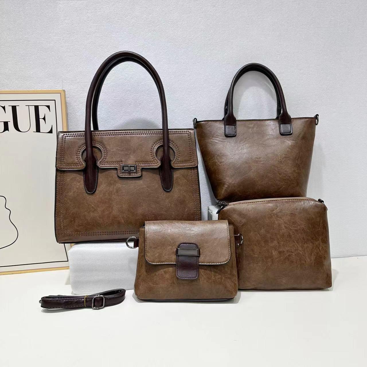 [ ❤EMBRACE THE LATEST TREND 🤩🤩✨ !!! ]  4 IN 1   Brand New High Quality Stylish and Luxurious Comfortable Ladies Handbag ..Designed With Durability and Functionality ✔👌