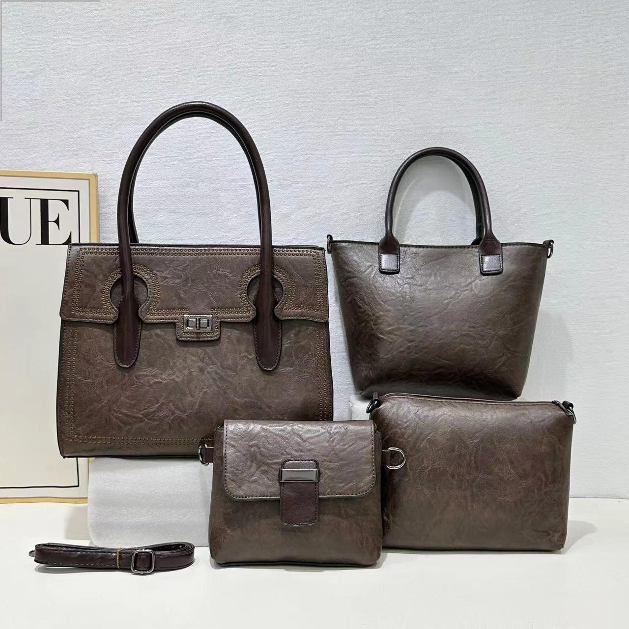 [ ❤EMBRACE THE LATEST TREND 🤩🤩✨ !!! ]  4 IN 1   Brand New High Quality Stylish and Luxurious Comfortable Ladies Handbag ..Designed With Durability and Functionality ✔👌