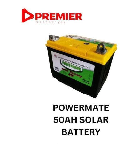 [🔥NEW SPECIAL LIMITED OFFER🔥 🥑🌽ONLY AT KILIMALL !!! ]  1Pc Classy Brand  Powermate solar battery 50AH reliable, high-capacity solar battery  perfect for home, office & solar setups ⚡