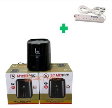 🤑🥑GRAB IT AT LOW PRICE+ ADDED OFFERS **🥑🌽 ]  1Pc  Brand New Very Quality Durable & Stylish Smartpro air fryer Capacity 5 litres ..That Comes With Free 4way extension