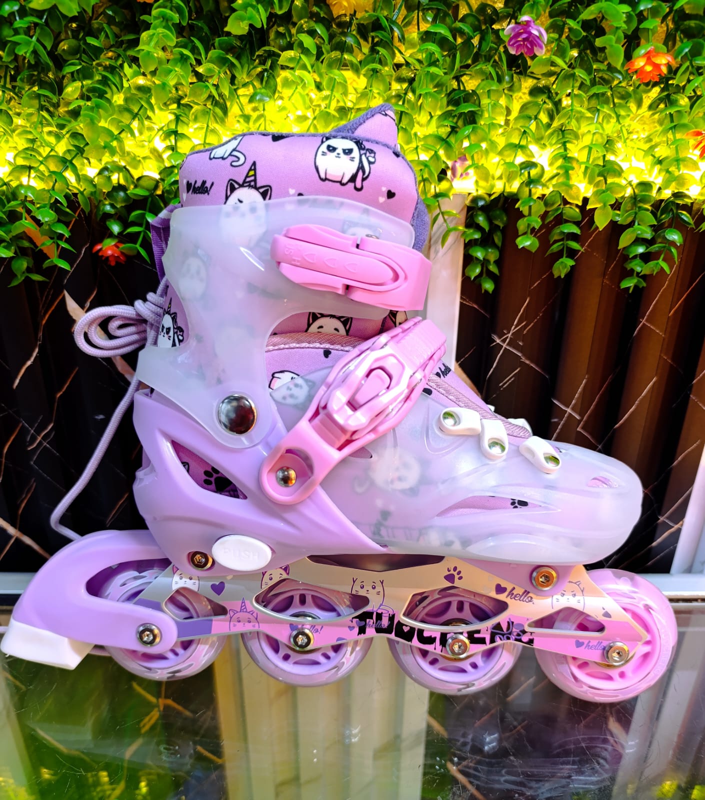 🏷️ CRAZY DEAL 🏷️ - 1 PC 4 SIZE ADJUSTABLE SOFT BOOT SKATES WITH DURABLE PU WHEELS, COMFY & SAFE FOR KIDS & TEENS 🛼