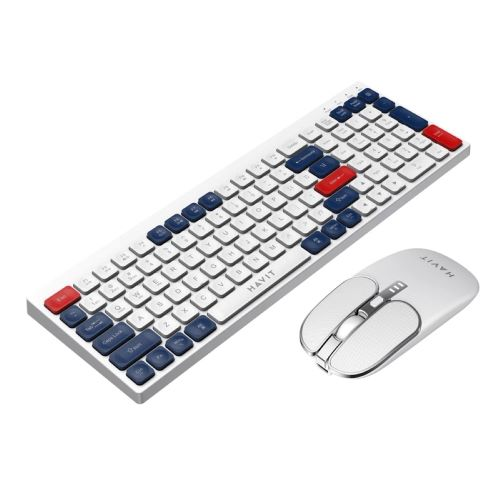 [Christmas Clearance Sale] Havit PC Series Wireless Keyboard+Mouse Combo, model KB830WB, dual-mode connectivity, switch between different devices like a PC, laptop, or tablet effortlessly