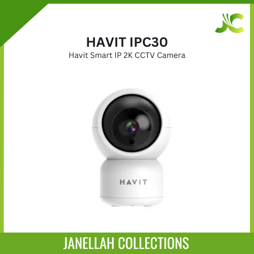 [Special Offer] Havit Smart IP Cameras, Model IPC30, Video Resolution: 2K (2560x1440 pixels) with a 3-megapixel sensor, CCTV Camera