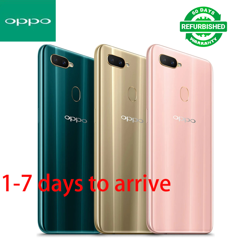 Refurbished  OPPO A7 A5s smart phone 64GB+4GB 6.2 inch fingerprint recognition, face recognition Front Camera16MP Rear Camera13MP+2MP 4230mAh 2G 3G 4G/LTE