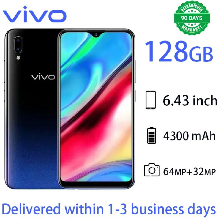 Refurbished VIVO Y93s Y93  6.2 inch 64GB 4030mAh Dual SIM 2G/3G/4G Qualcomm Snapdragon 439 Smartphone Affordable Phone