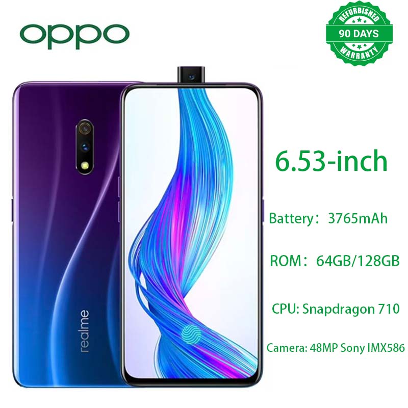 Refurbished realme X Phone: 6.53" Display, SD710 Processor, 48MP AI Dual Camera, 3765mAh Battery,  Dual SIM