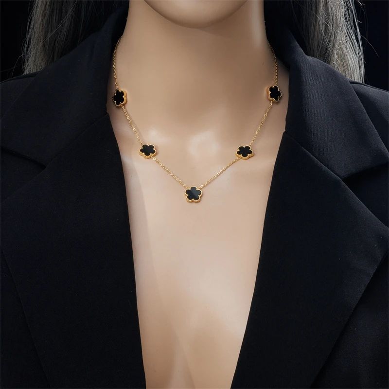 Stainless Steel Clover Jewelry Necklace