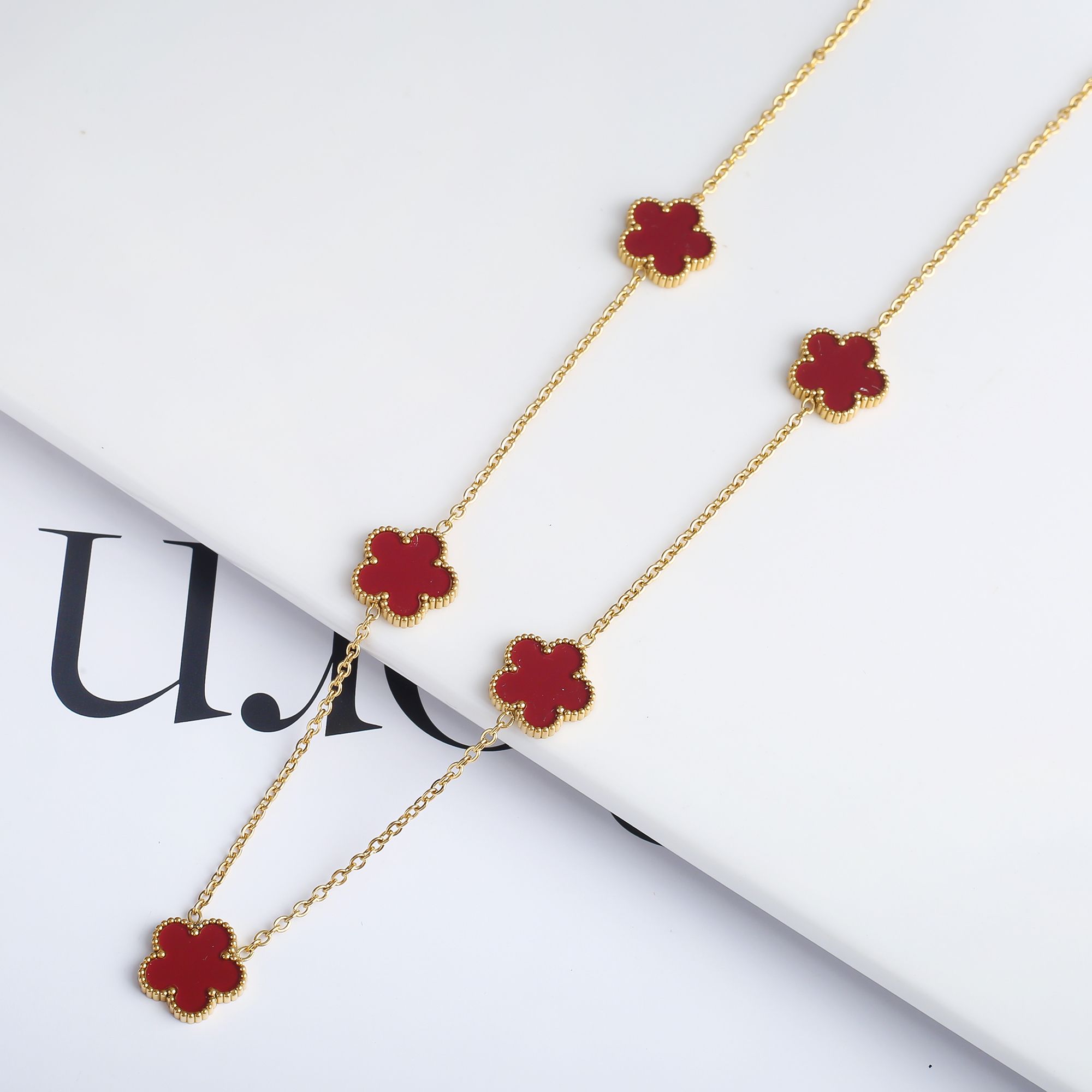 Stainless Steel Clover Jewelry Necklace