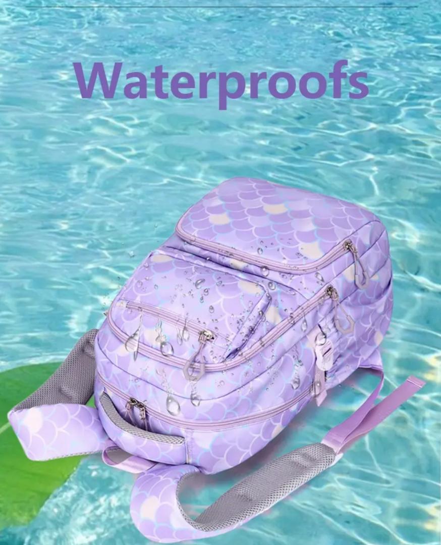 High quality, waterproof  backpack with insulated lunch box bag  and pencil/pen cas for school children