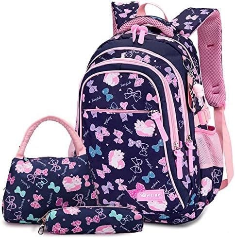 BOW PRINT SCHOOL BAGS FOR TEEN GIRLS PRIMARY WATERPROOF  SCHOOL BAGS  KIDS BACKPACK