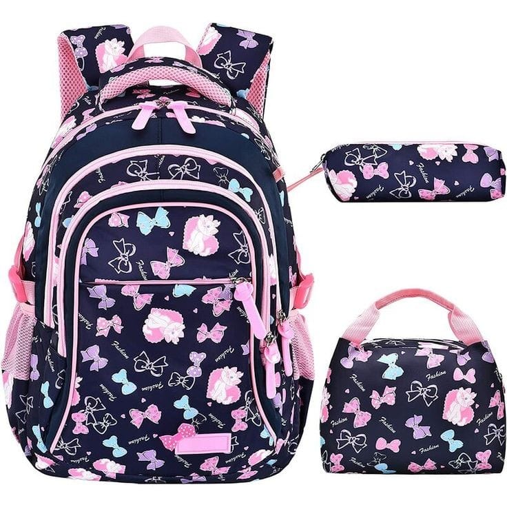 BOW PRINT SCHOOL BAGS FOR TEEN GIRLS PRIMARY WATERPROOF  SCHOOL BAGS  KIDS BACKPACK