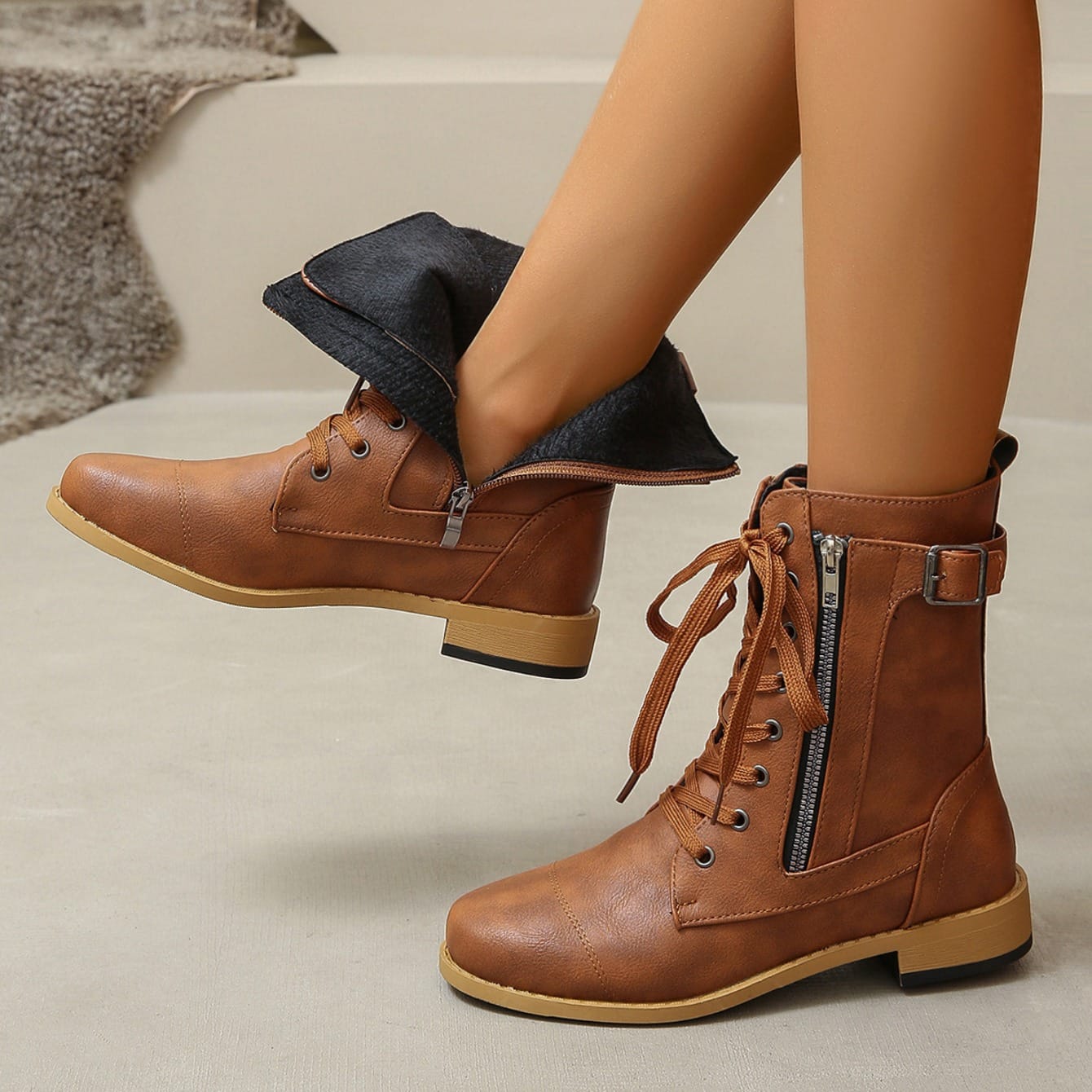 Quality stylish Women's  cowboy boots side zip boots,Western  flat sole boots  winter shoes